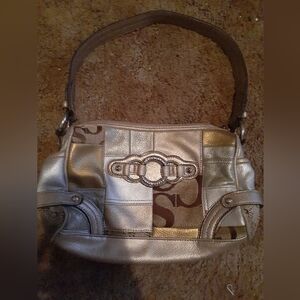 Stylish Gold and Brown Women's Bag